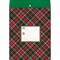 Pack/6: Red Gold Plaid Theme Mailing Envelope - 9 x 1/2 x 12"